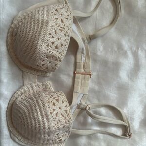 Elegant Cream Lace Bra